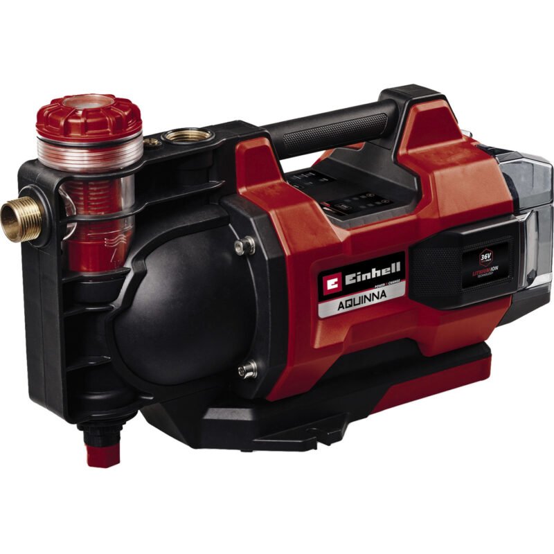 EINHELL Automatische Akku-Gartenpumpe AQUINNA 36/38 F LED AUTOMATIC Rojo