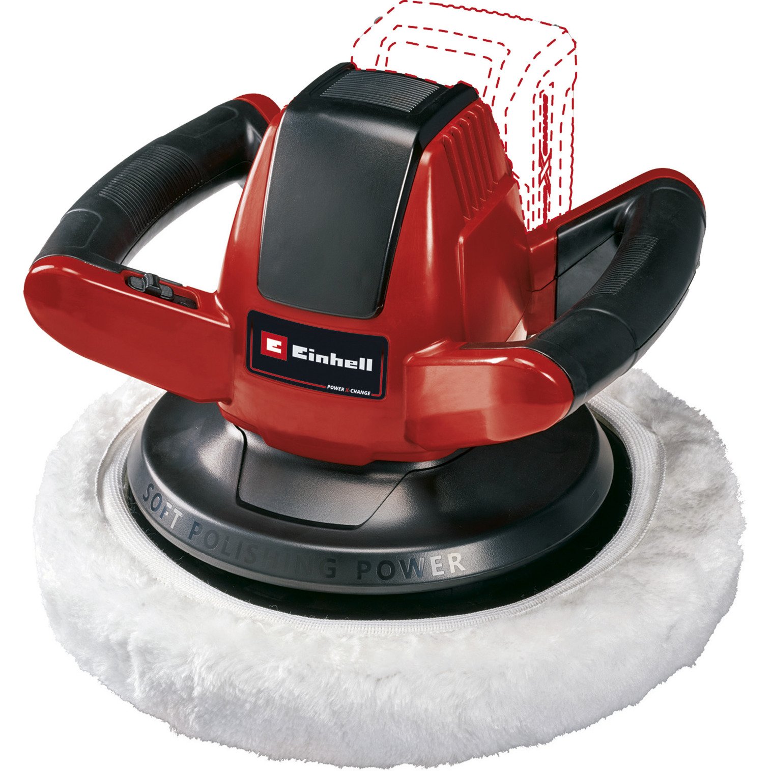 EINHELL Power X-Change Akku-Autopoliermaschine CE-CB 18/254 Li-Solo Rojo