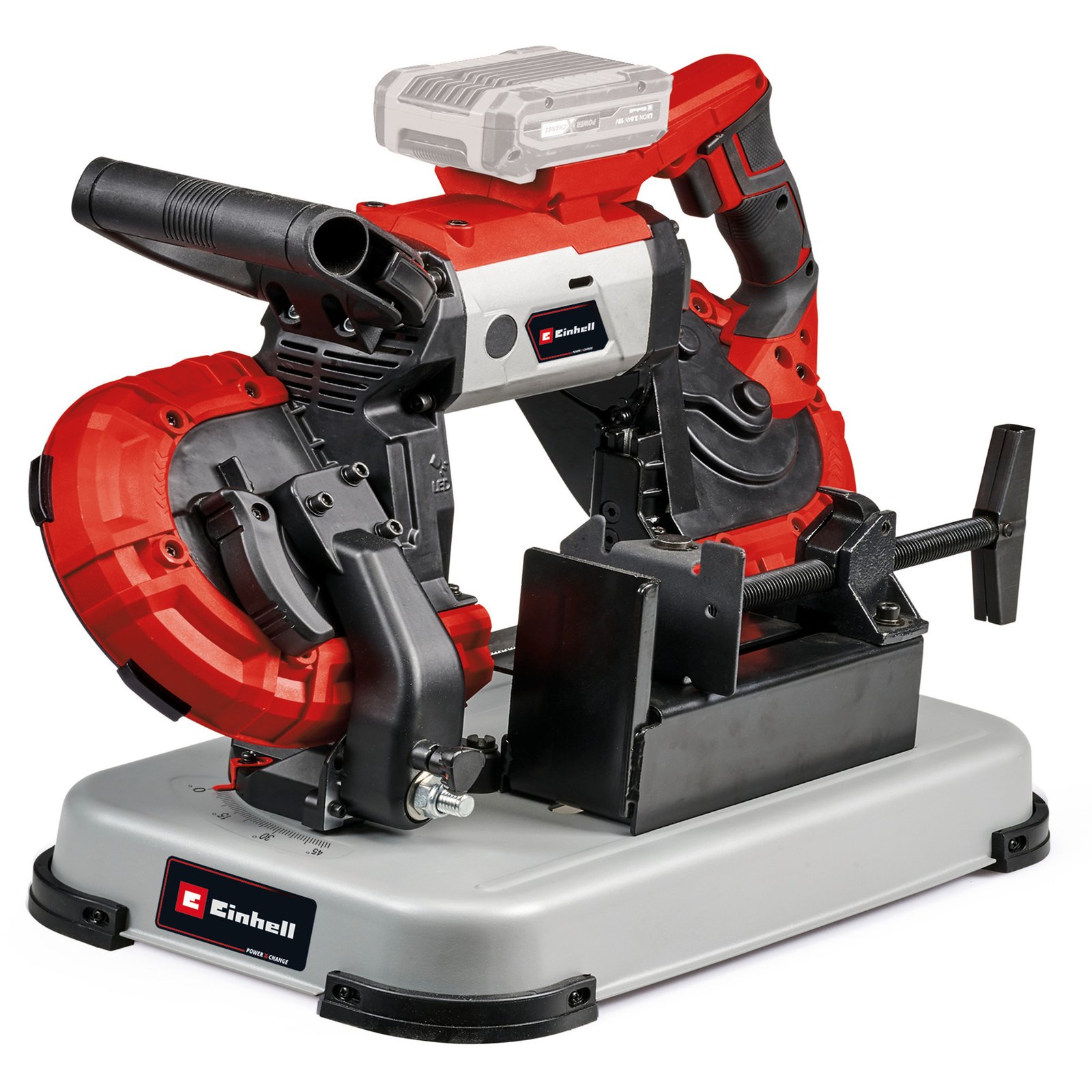 EINHELL Power X-Change Akku-Bandsäge TE-MB 18/127 U Li-Solo Rojo
