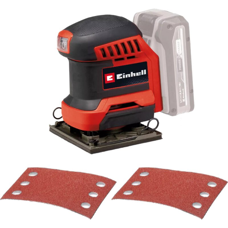 EINHELL Power X-Change Akku-Faust-Schwingschleifer TE-OS 18/113 Li-Solo Rojo