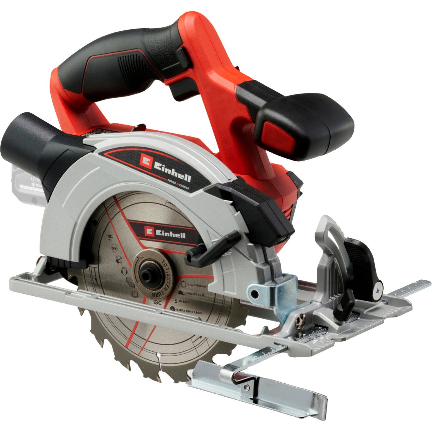 EINHELL Power X-Change Akku-Handkreissäge TE-CS 18/165-1 Li-Solo Rojo