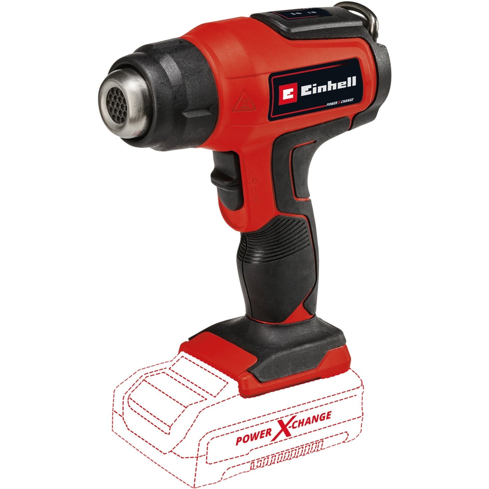 EINHELL Power X-Change Akku-Heißluftpistole TE-HA 18 Li-Solo Rojo