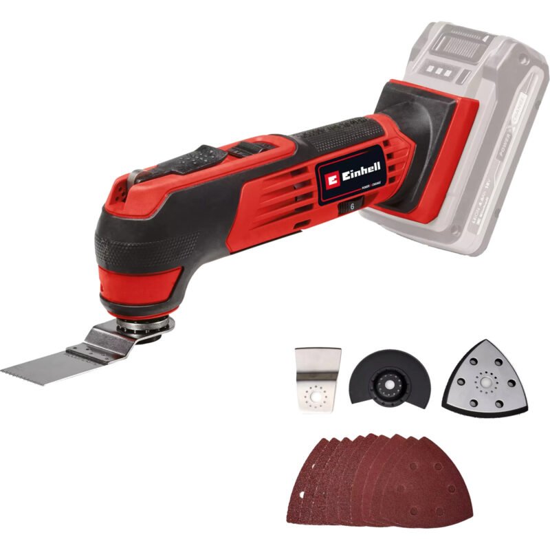 EINHELL Power X-Change Akku-Multifunktions-Werkzeug TE-MG 18/1 Li-Solo Rojo