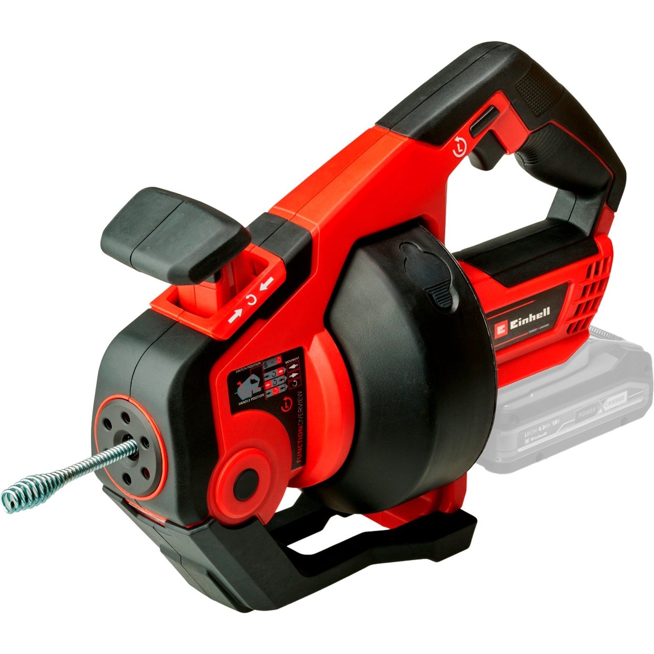 EINHELL Power X-Change Akku-Rohr-Reinigungsgerät TE-DA 18/760 Li-Solo Rojo