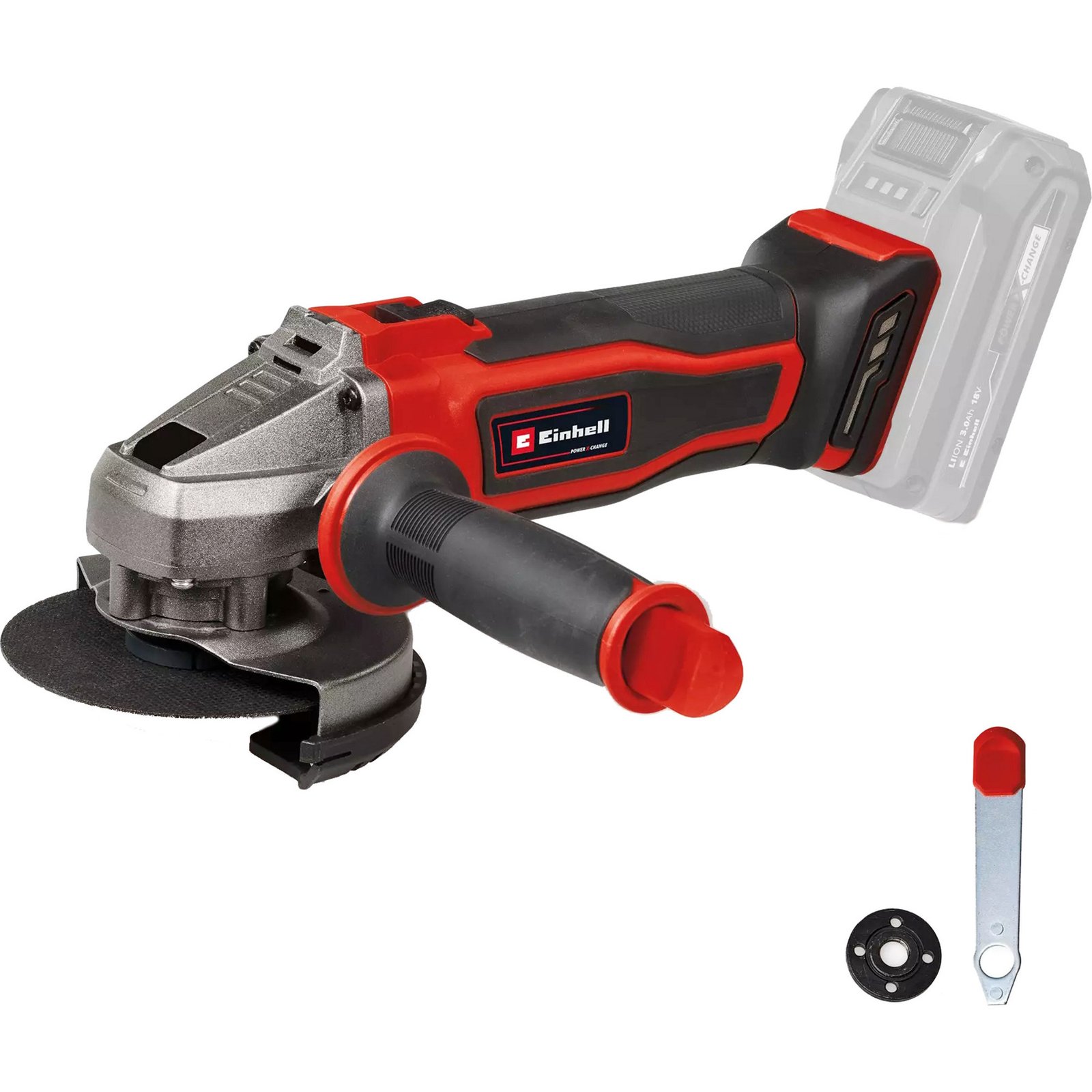 EINHELL Power X-Change Akku-Winkelschleifer TE-AG 18/115-2 Li - Solo Rojo