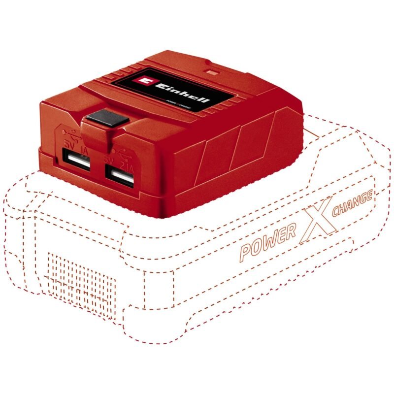 EINHELL Power X-Change USB-Akku-Adapter TC-CP 18 Li USB-Solo Rojo