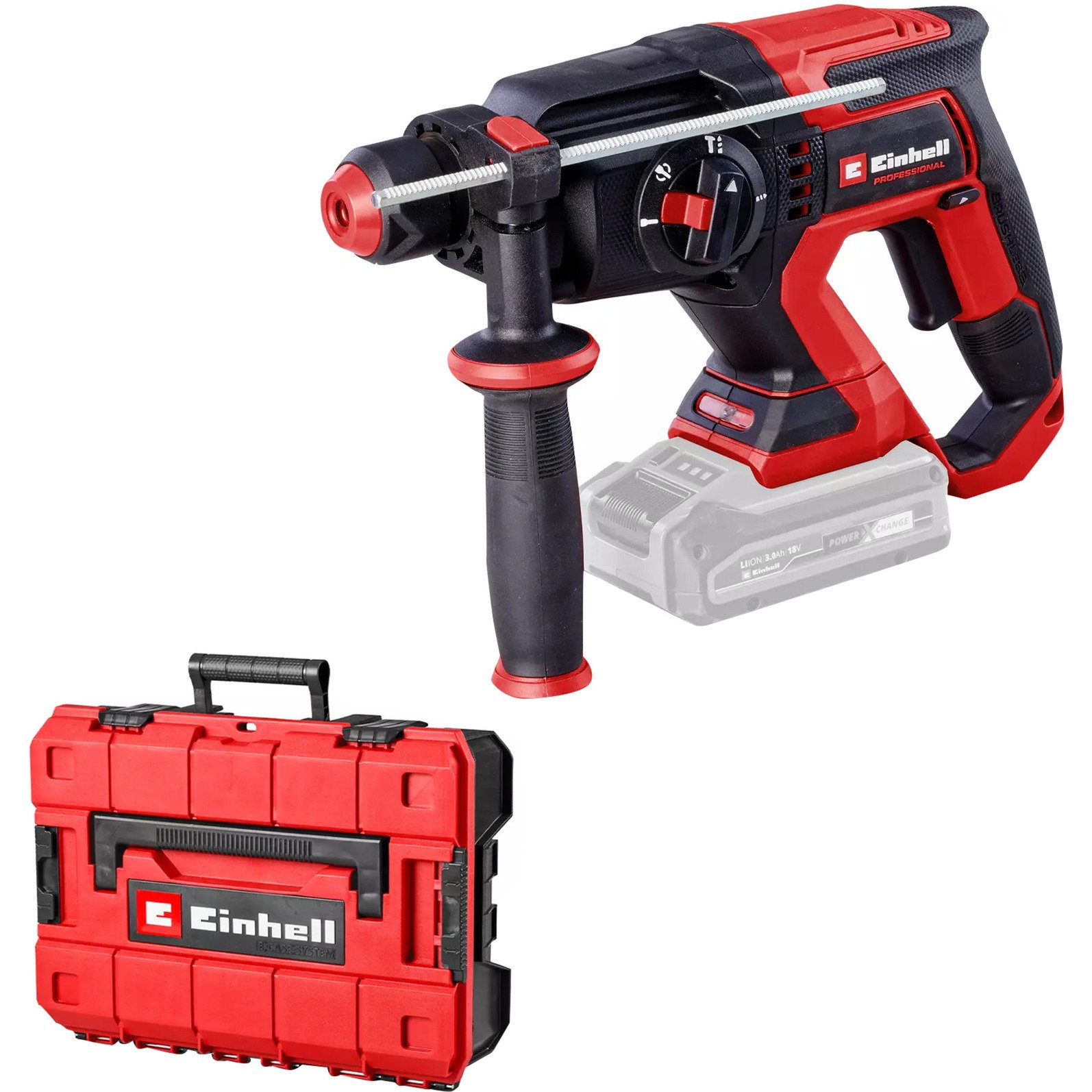 EINHELL Professional Akku-Bohrhammer TP-HD 18/22 D Li BL - Solo Negro