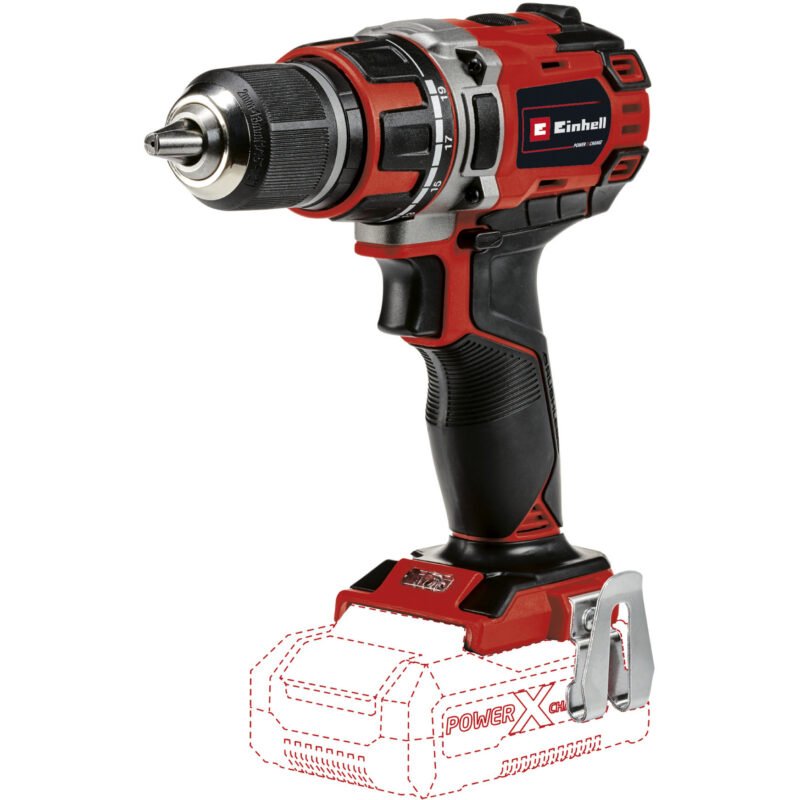 EINHELL Professional Akku-Bohrschrauber TP-CD 18/50 Li BL Solo Rojo