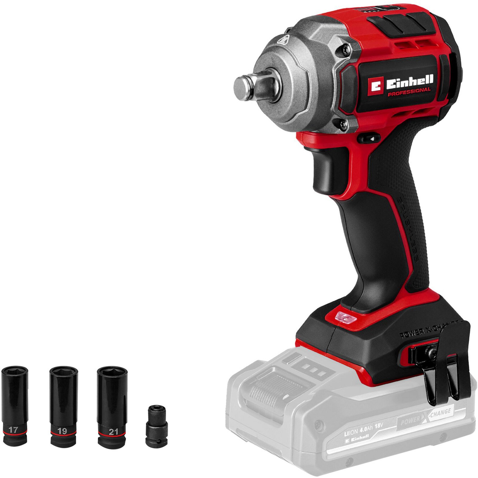 EINHELL Professional Akku-Schlagschrauber TP-CW 18/350-C Li BL - Solo Rojo