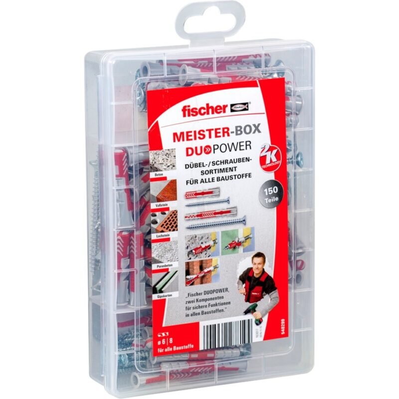 fischer Meister-Box DUOPOWER kurz / lang + Schraube Rojo