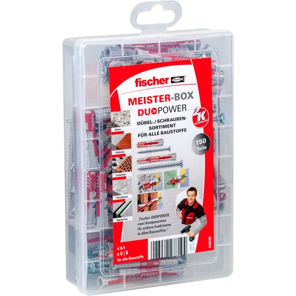 fischer Meister-Box DUOPOWER kurz / lang + Schraube Rojo