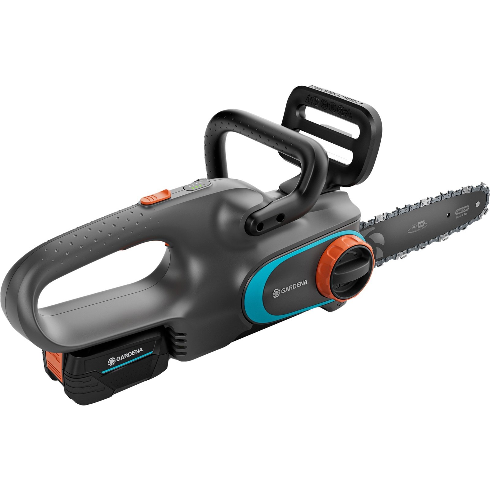 GARDENA Akku-Kettensäge PowerSaw 250/18V P4A Ready-To-Use Set Gris