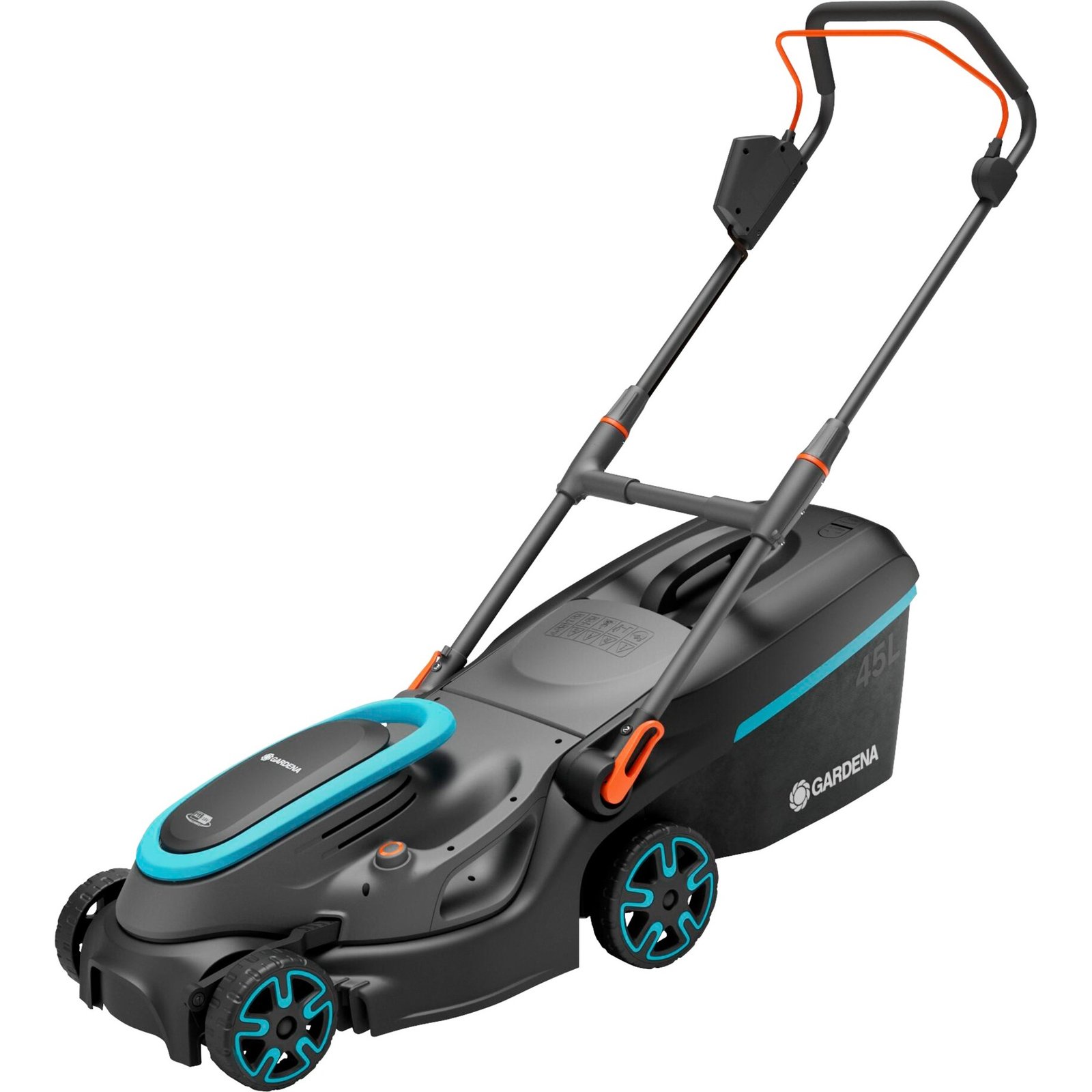 GARDENA Akku-Rasenmäher PowerMax 37/36V P4A Ready-To-Use Set Negro