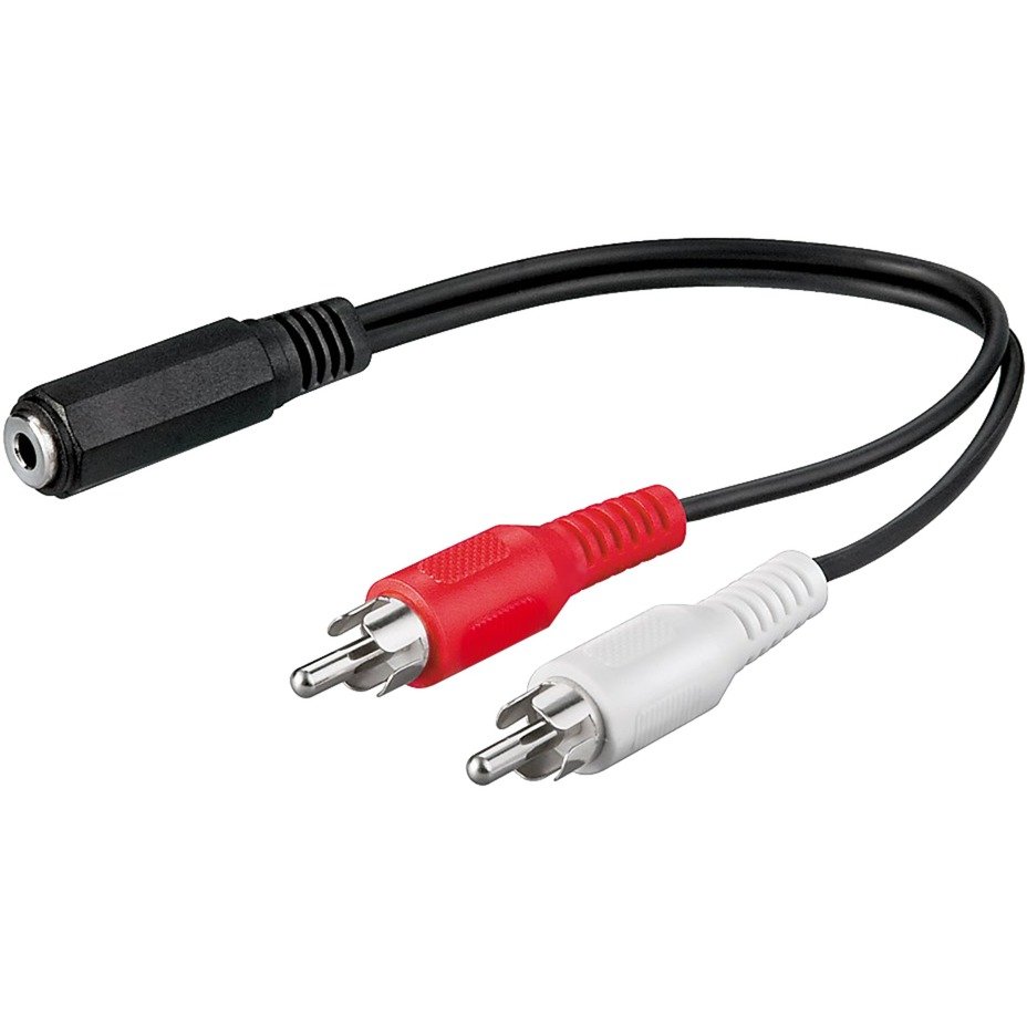 goobay Adapter Klinke hembra 3pin > 2x macho Negro