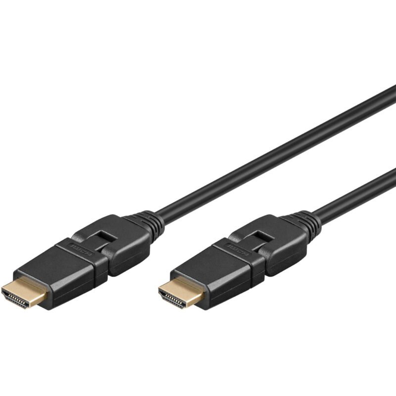 goobay High-Speed-HDMI 360° Kabel Negro