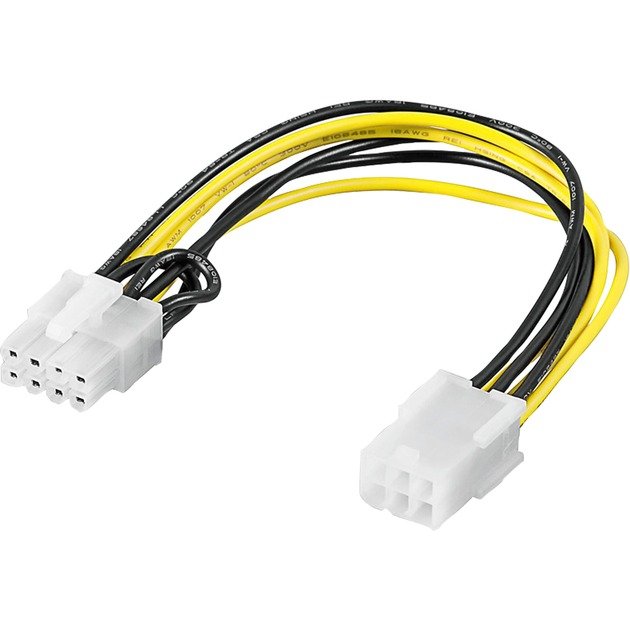 goobay Internes Stromkabel PCIe 6-Pin auf 8-Pin Negro