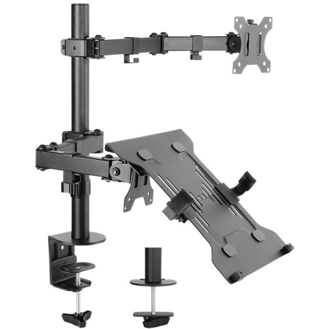 goobay Monitorhalterung con Laptop-Arm Flex Negro