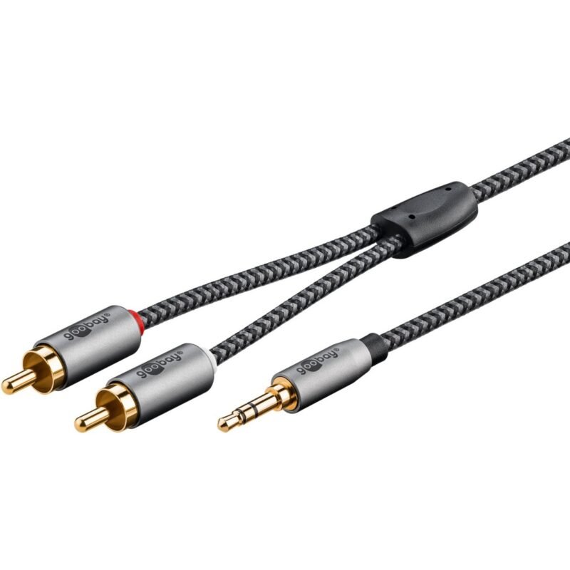 goobay Plus Audio Adapterkabel AUX 3 Negro