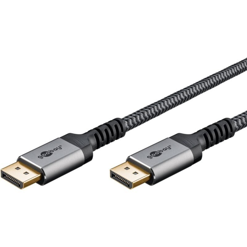 goobay Plus DisplayPort 1.4 Kabel Gris