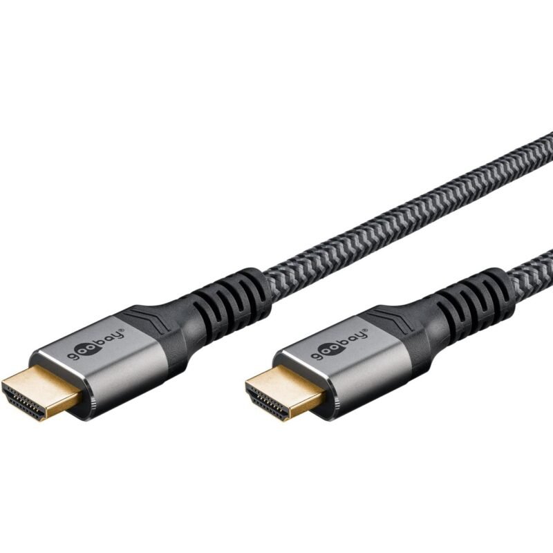 goobay Plus High-Speed-HDMI-Kabel con Ethernet Gris