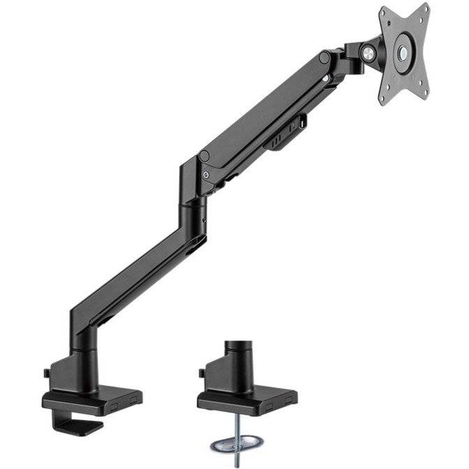 goobay Single-Monitorhalterung con Gasdruckfeder Negro