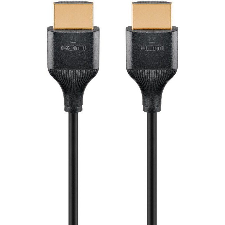 goobay Slim High-Speed-HDMI-Kabel con Ethernet Negro