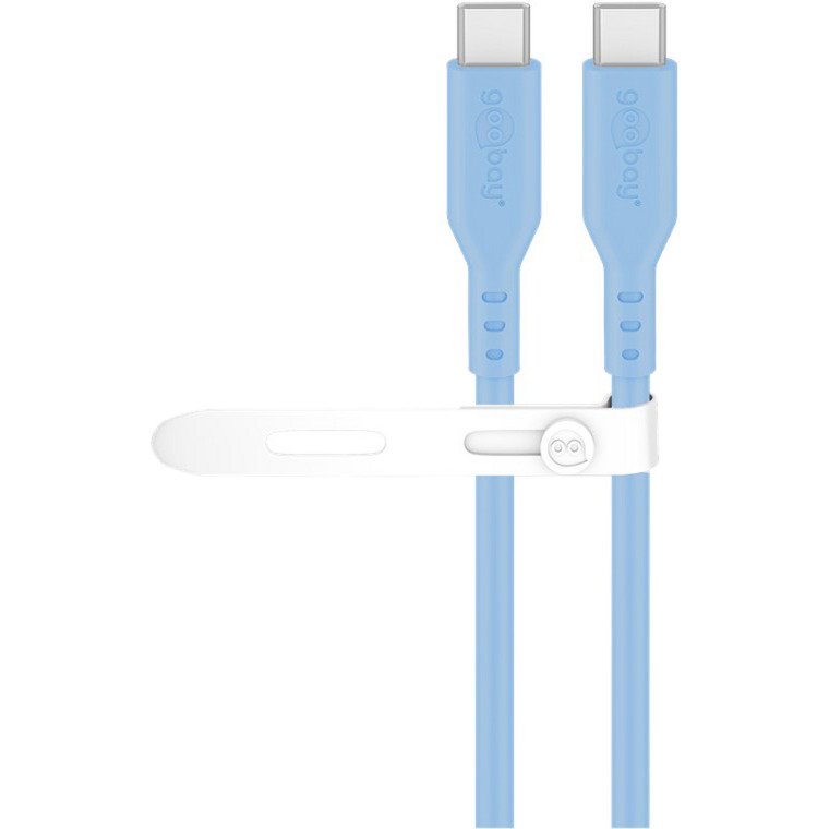 goobay USB 2.0 Silikonkabel blau