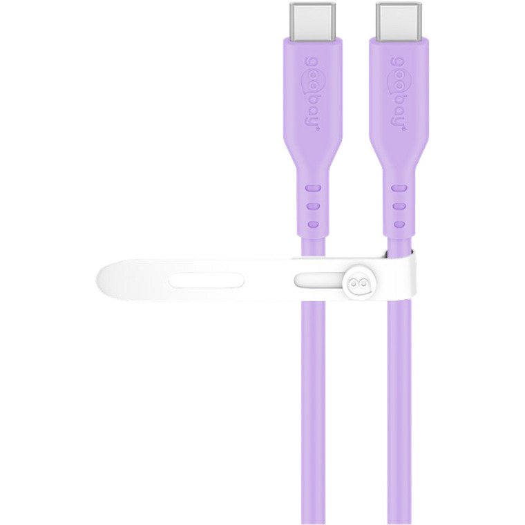 goobay USB 2.0 Silikonkabel lila Morado