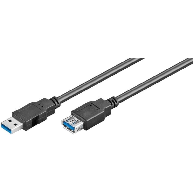 goobay USB 3.2 Gen 1 Verlängerungskabel Negro