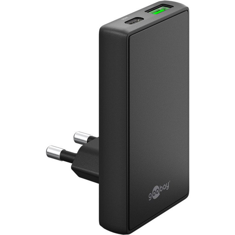 goobay USB-C/A PD GaN 90° Dual-Schnelladegerät