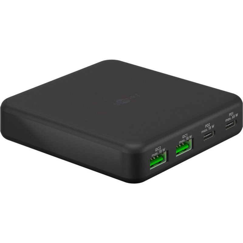 goobay USB-C Multiport-Tischladegerät Negro