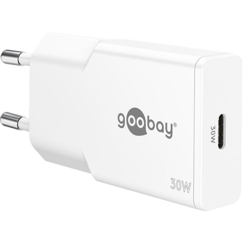 goobay USB-C PD GaN Schnellladegerät Slim (30 W)