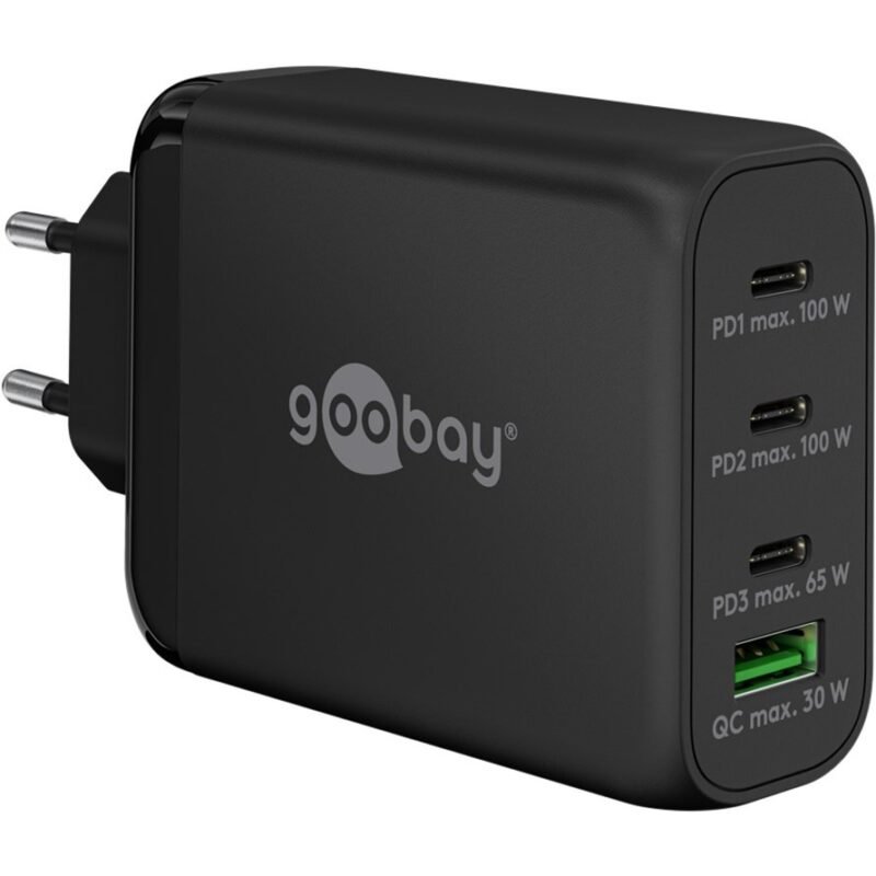 goobay USB-C PD Multiport-Schnellladegerät 100 Watt