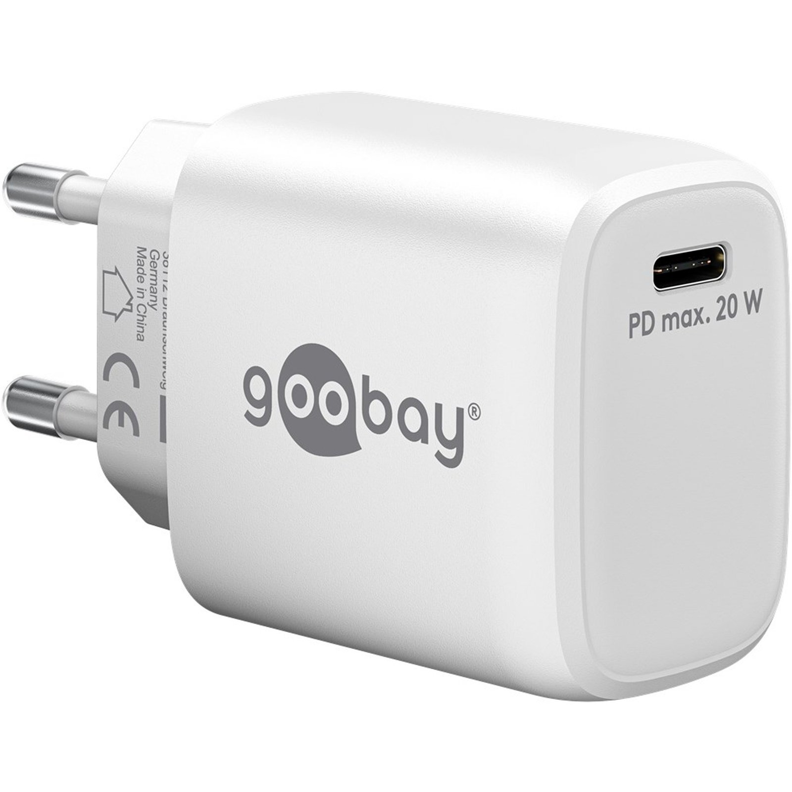 goobay USB-C Schnellladegerät Blanco