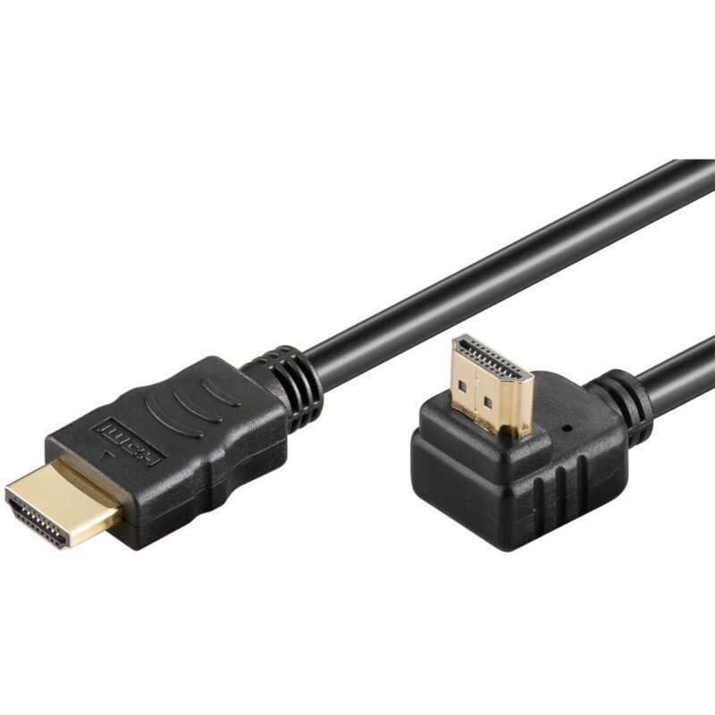 goobay High-Speed-HDMI 90°-cable con Ethernet Negro