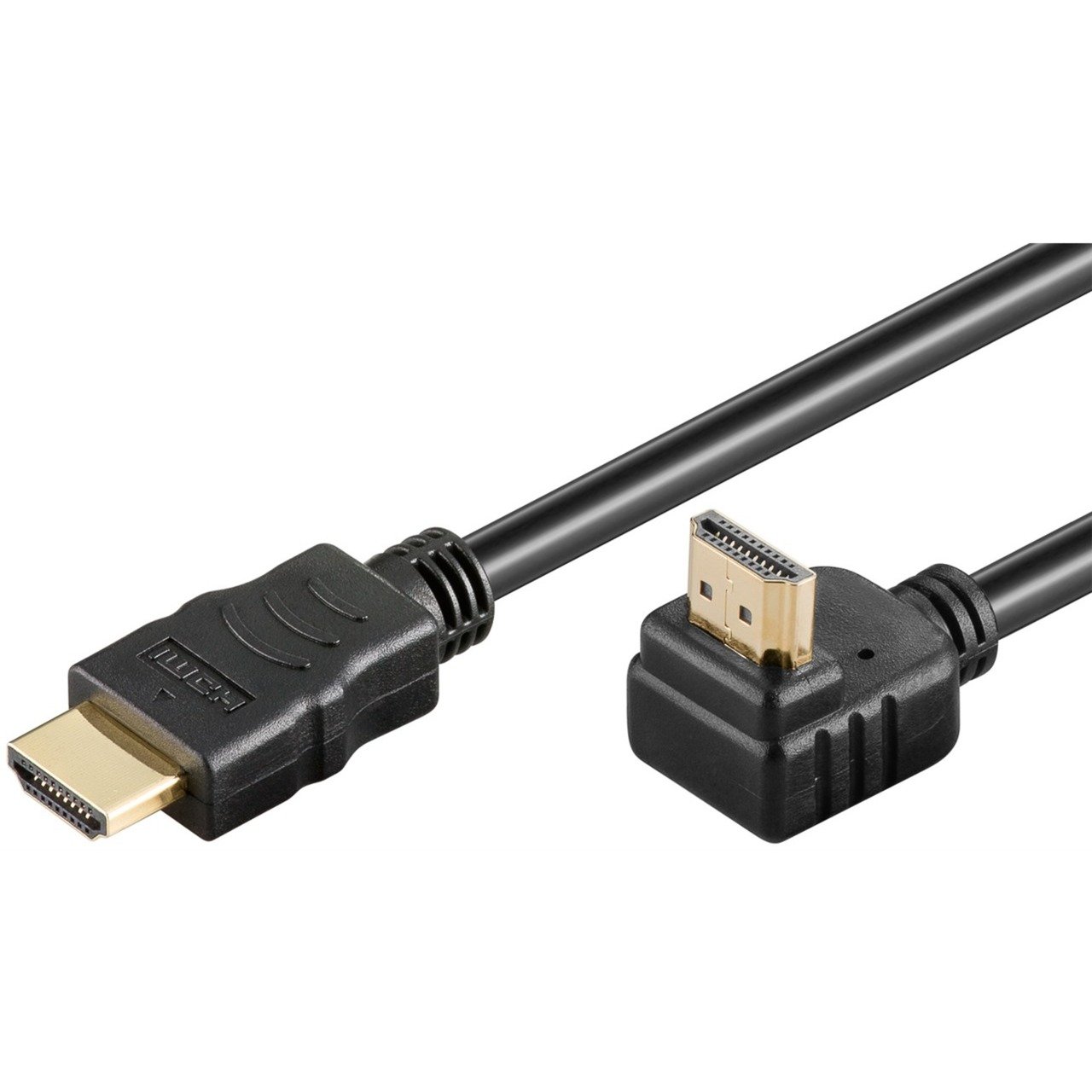 goobay High-Speed-HDMI 90°-cable con Ethernet Negro