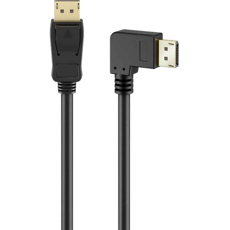 goobay cable DisplayPort macho 90° > DisplayPort macho Negro