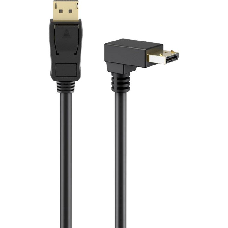 goobay cable DisplayPort macho 90° > DisplayPort macho Negro