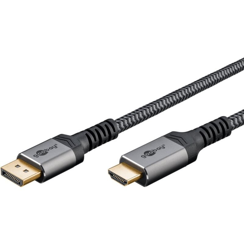 goobay Plus DisplayPort > HDMI Adapterkabel Gris