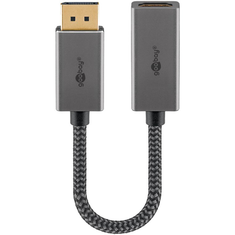 goobay Plus DisplayPort > HDMI Adapterkabel Gris
