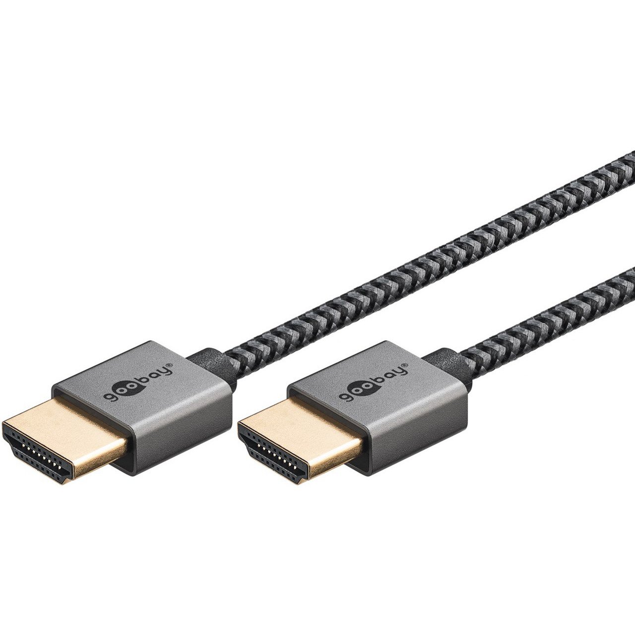 goobay Plus Slim High-Speed-HDMI-cable con Ethernet Gris - Imagen 3