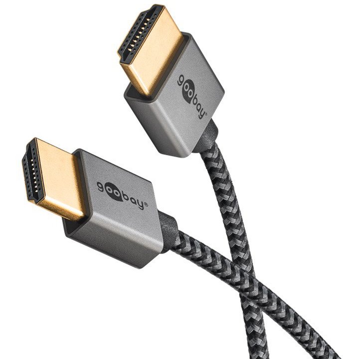 goobay Plus Slim High-Speed-HDMI-cable con Ethernet Gris - Imagen 4