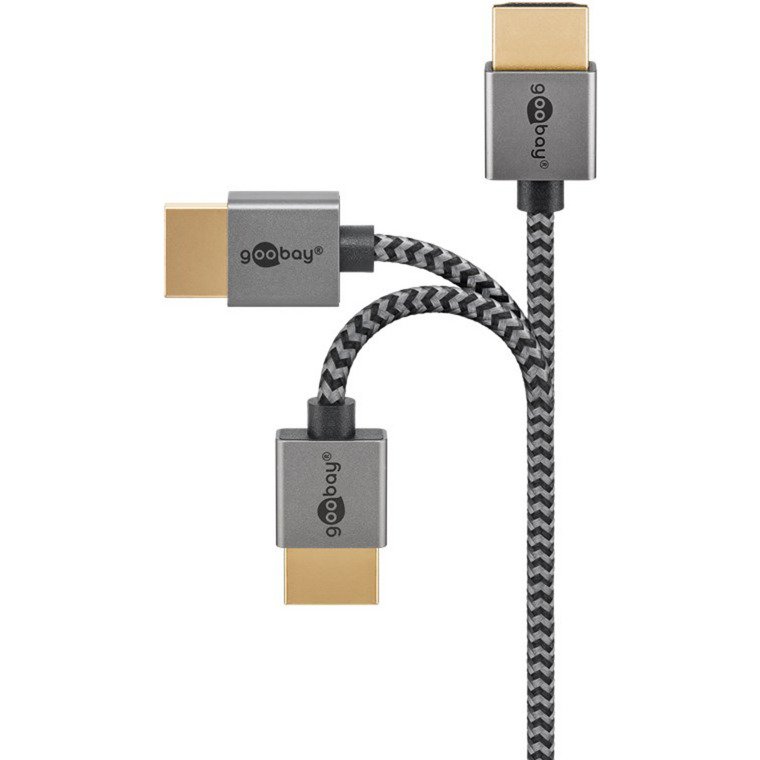 goobay Plus Slim High-Speed-HDMI-cable con Ethernet Gris - Imagen 5
