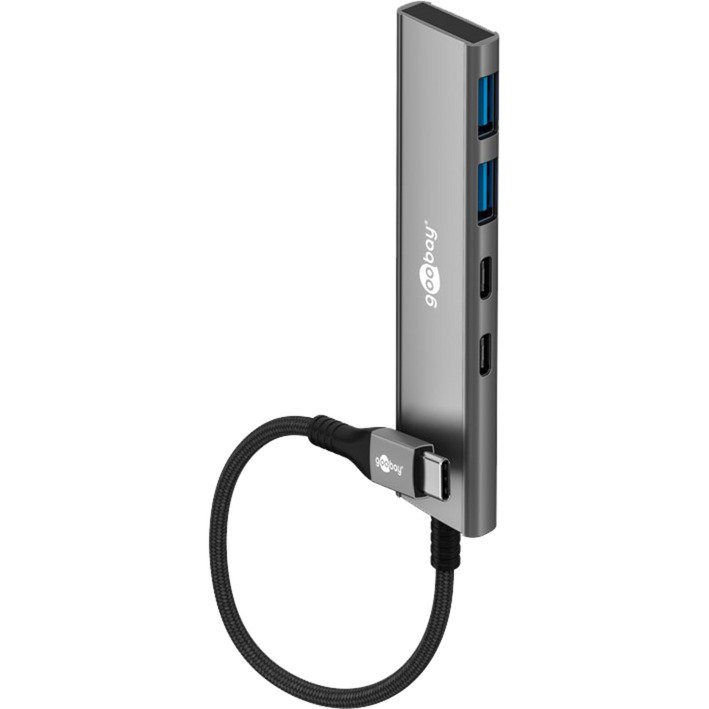 goobay Slim 4-Port USB-C auf USB-C/USB-A 5 Gbit/s Gris