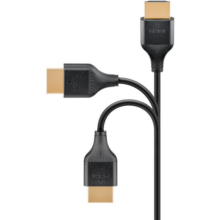 goobay Slim High-Speed-HDMI-cable con Ethernet Negro - Imagen 3