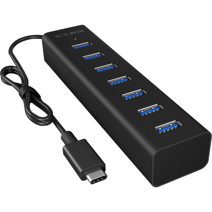 ICY BOX IB-HUB1700-C3 Negro