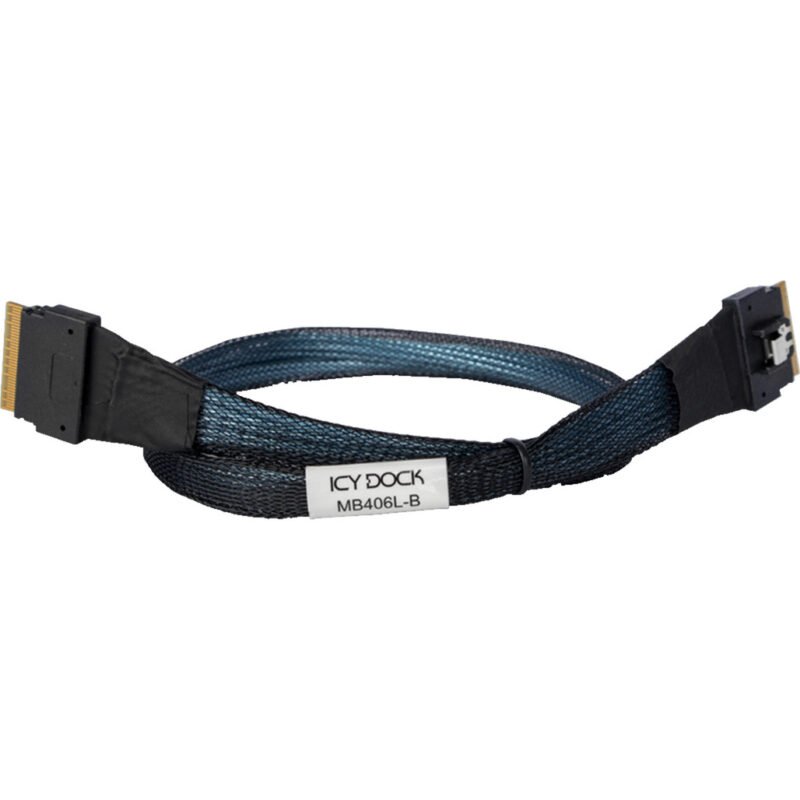 Icy Dock Kabel SlimSAS x8 SFF-8654 > SlimSAS x8 SFF-8654 Negro