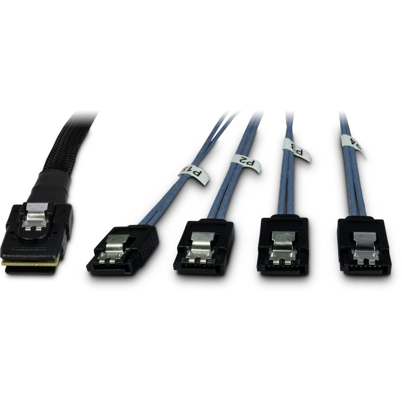 Inter-Tech Kabel SFF-8087 > 4x S-ATA gekreuzt Negro