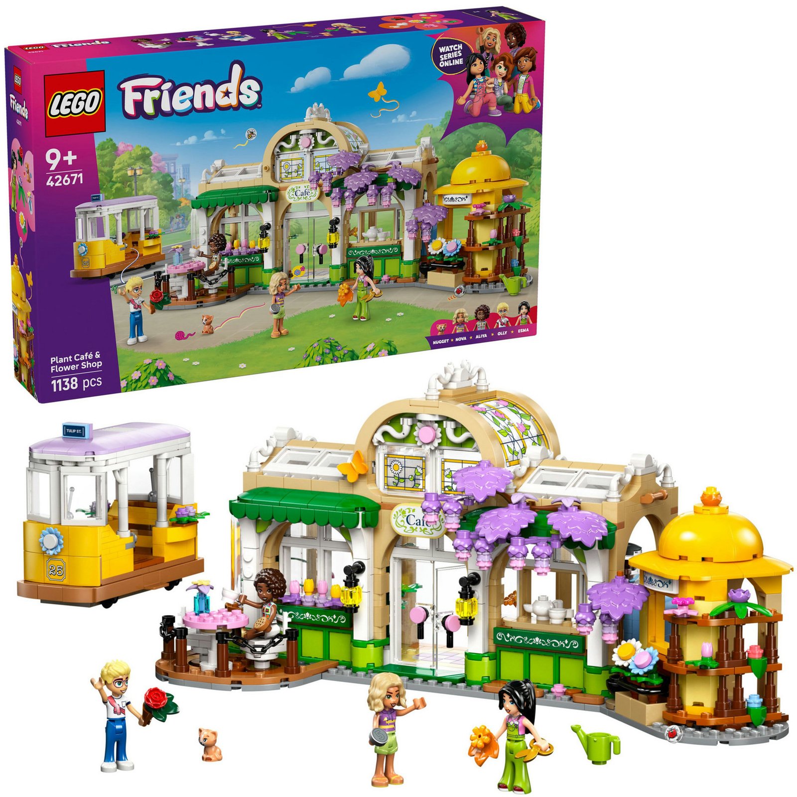 LEGO 42671 Friends Pflanzencafé y Blumenkiosk
