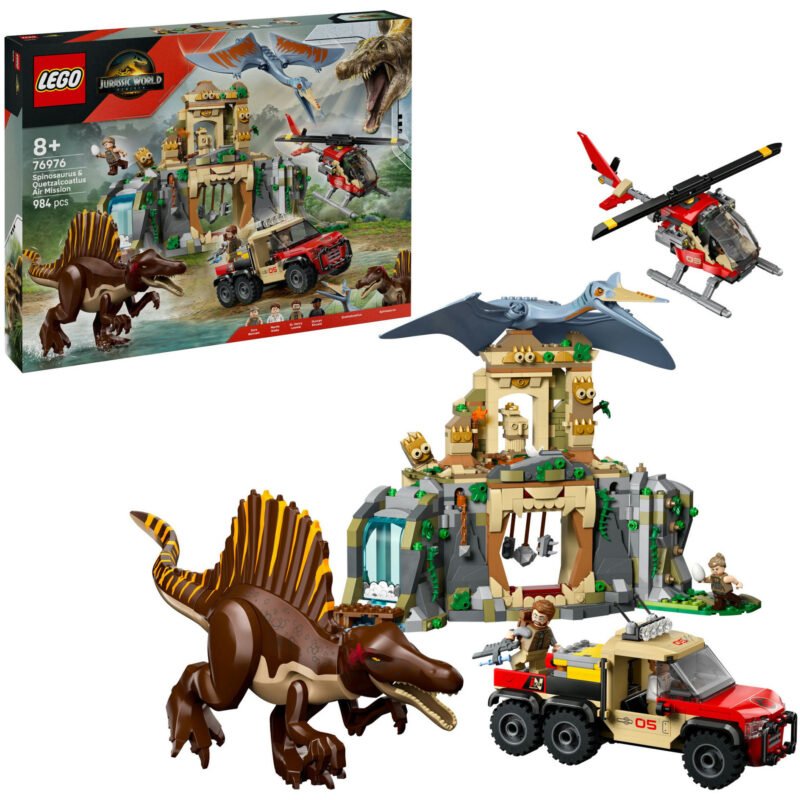 LEGO 76976 Jurassic World Spinosaurier & Quetzalcoatlus: Hubschrauber-Einsatz